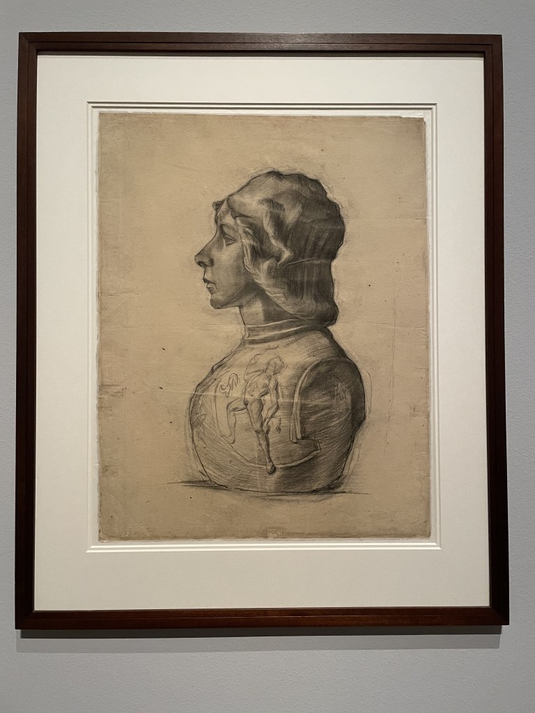 Vincent van Gogh, Bust  of a Yo ung Warrior  1886 when the artist was studying at the Ecole des Beaux Arts 