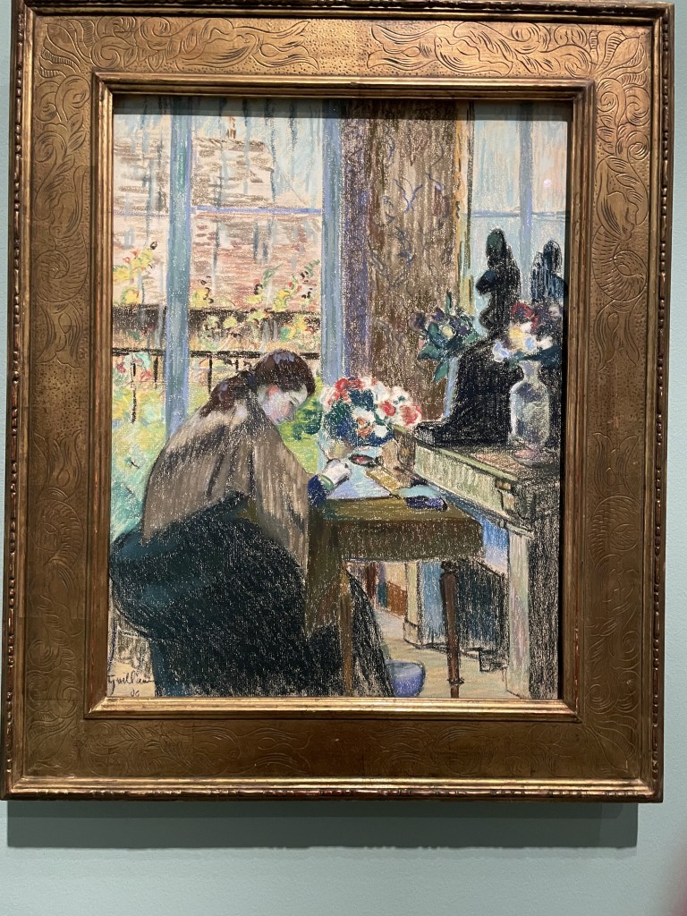 Interior by Armand Guillaumin  done with pastel on paper 